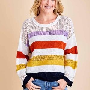 Fate Multi Striped Colorful Sweater